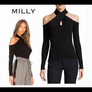 Beautiful black cold shoulder top
